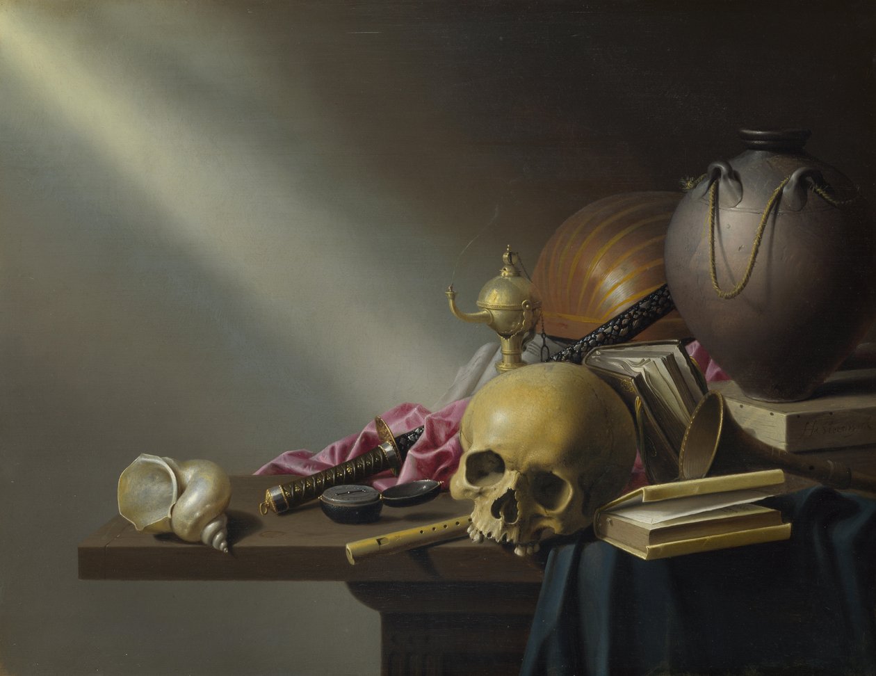 Alegoria marności ludzkiego życia, c. 1640 autorstwa Harmen Steenwijck