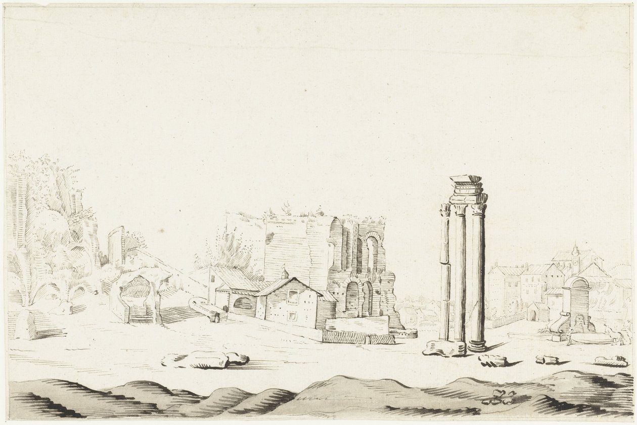 Ruiny Campo Vaccino na Forum Romanum autorstwa Harmen ter Borch