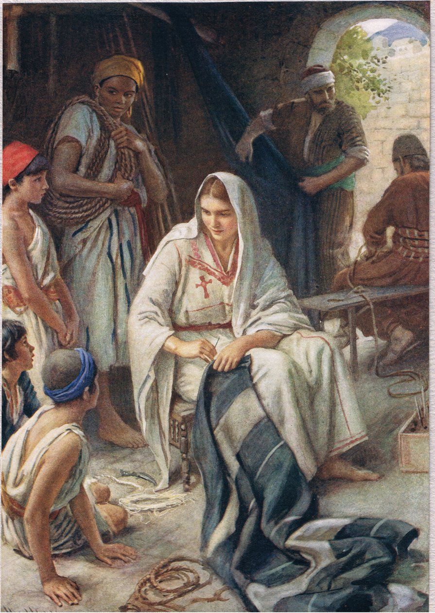 Priscilla, ilustracja z książki „Kobiety Biblii”, wydanej przez The Religious Tract Society, 1927 autorstwa Harold Copping