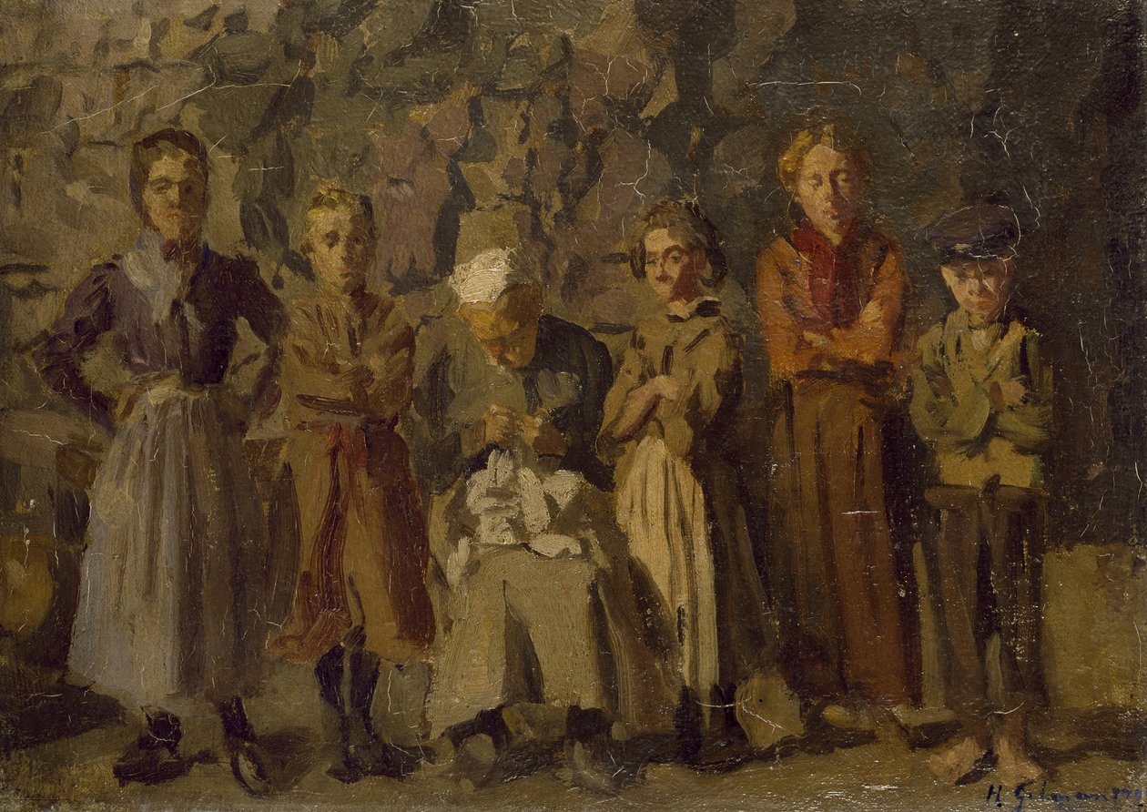 Mieszkańcy jaskini, Dieppe, 1907 autorstwa Harold Gilman