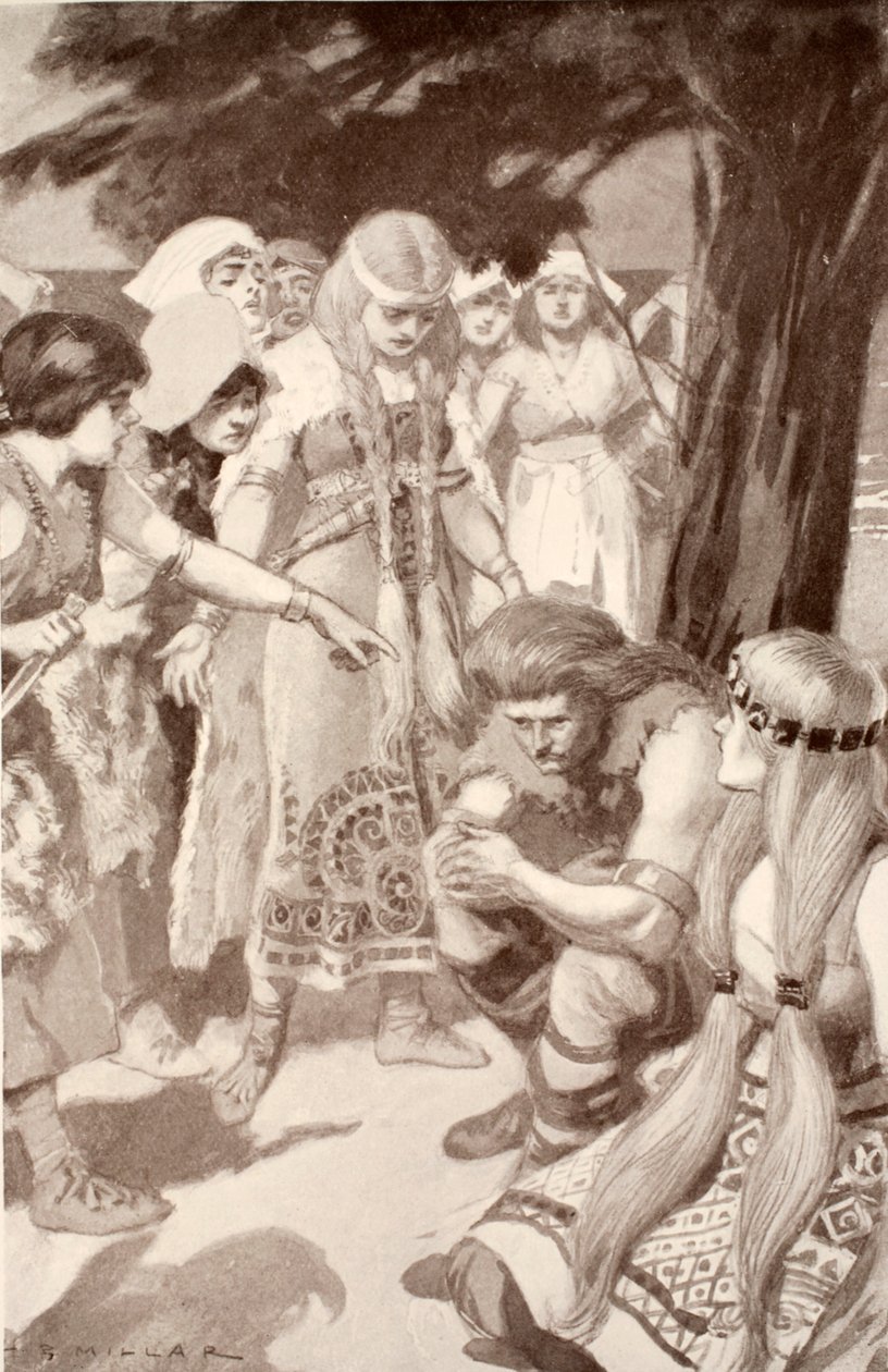 Cuchulainn skarcony przez Emera, ilustracja z 