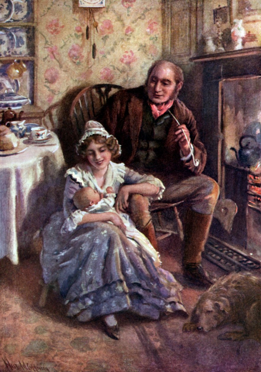 Charles Dickens „Cricket on the Hearth” autorstwa Harold Copping
