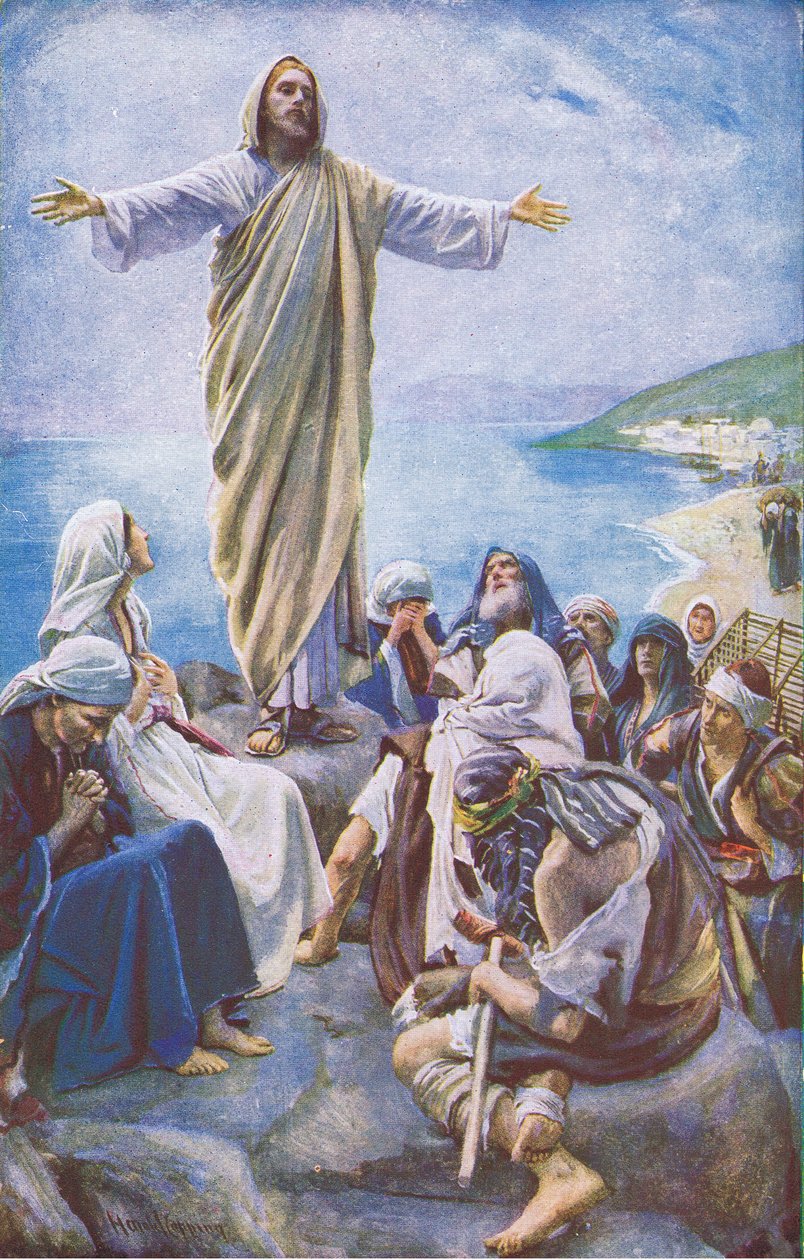 Przyjdź do mnie, ilustracja z Harold Copping Pictures: The Crown Series, ok. 1920 autorstwa Harold Copping