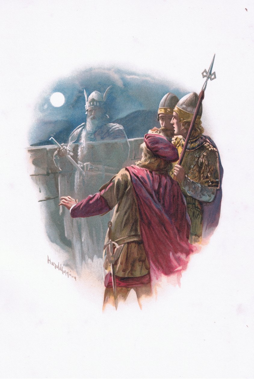 Duch, ilustracja z Hamlet autorstwa Harold Copping