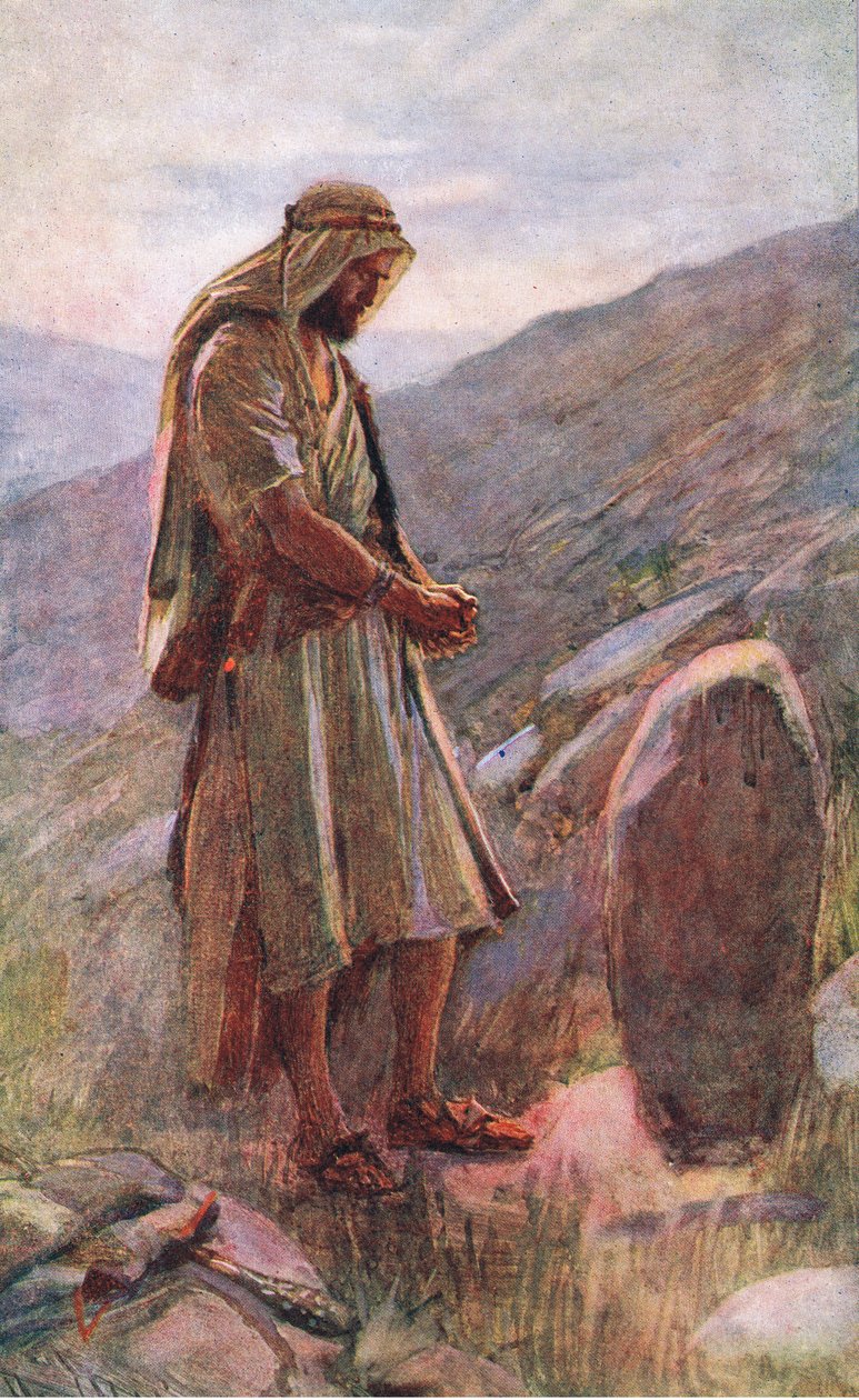 Przysięga Jacobsa, ilustracja z serialu „Obrazki, które uczą korony”, 1920 autorstwa Harold Copping