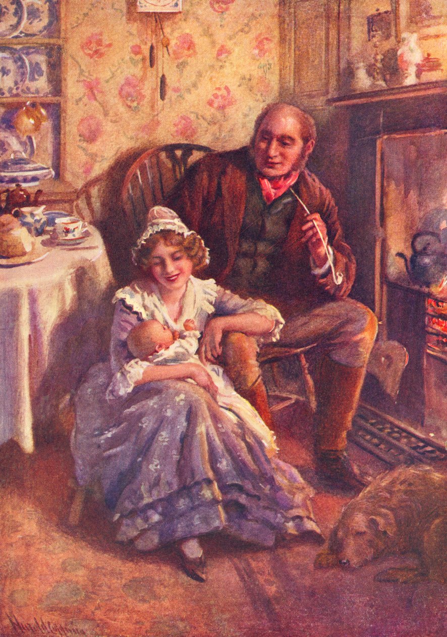 John i Dot Peerybingle autorstwa Harold Copping