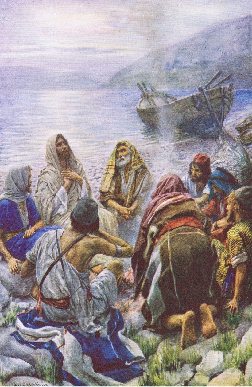 Kochasz mnie?, ilustracja z Harold Copping Pictures: The Crown Series, ok. 1920 r. autorstwa Harold Copping