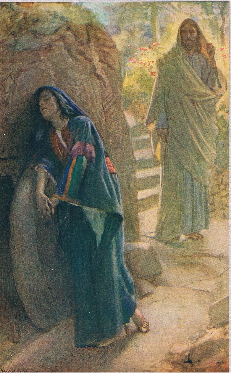 Maria Magdalena, ilustracja z książki „Kobiety Biblii”, wydanej przez The Religious Tract Society autorstwa Harold Copping