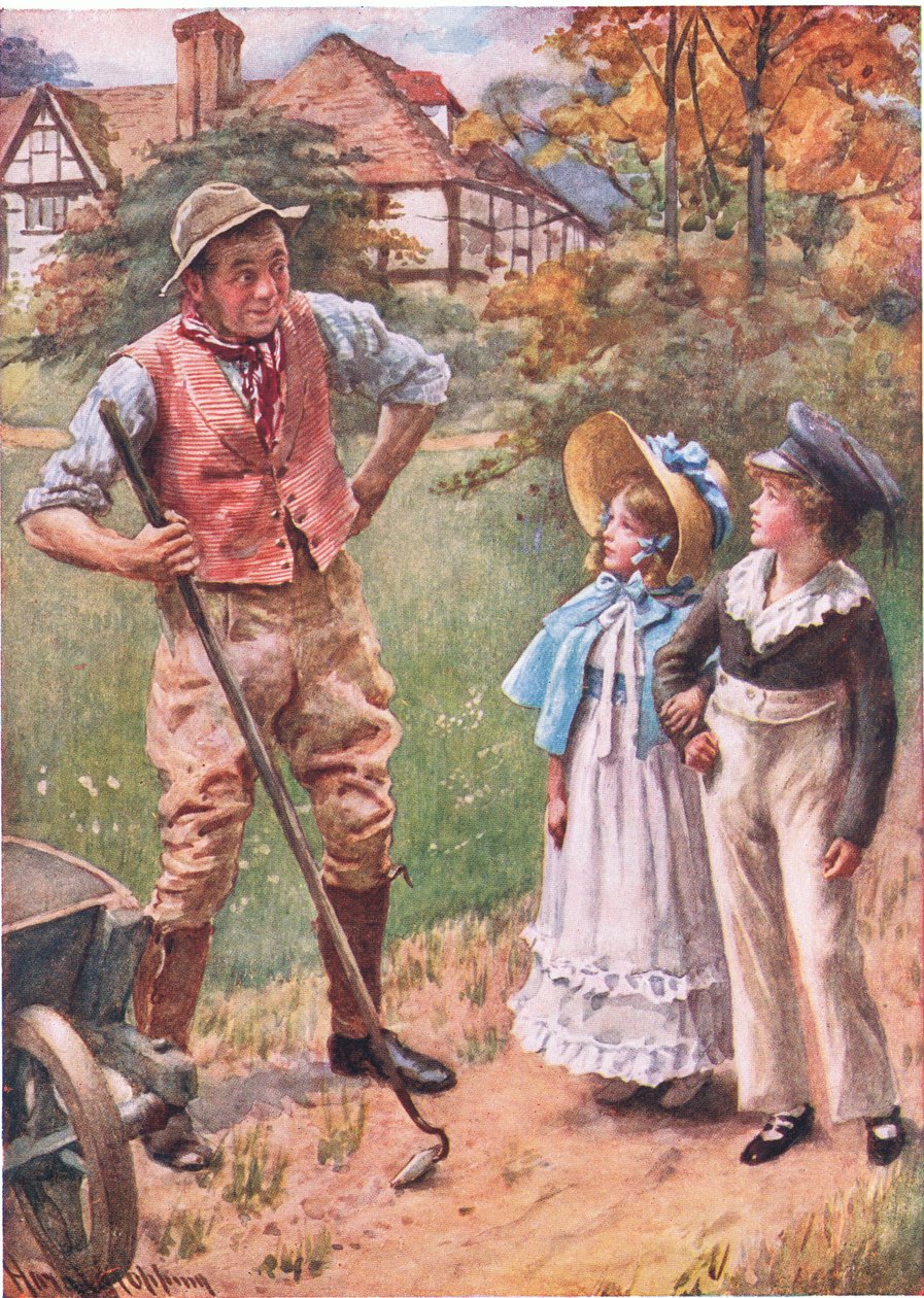 Pan i pani Harry Walmers i Cobbs, ilustracja do „Szkiców postaci z Dickensa” opracowanej przez B.W. Matz autorstwa Harold Copping