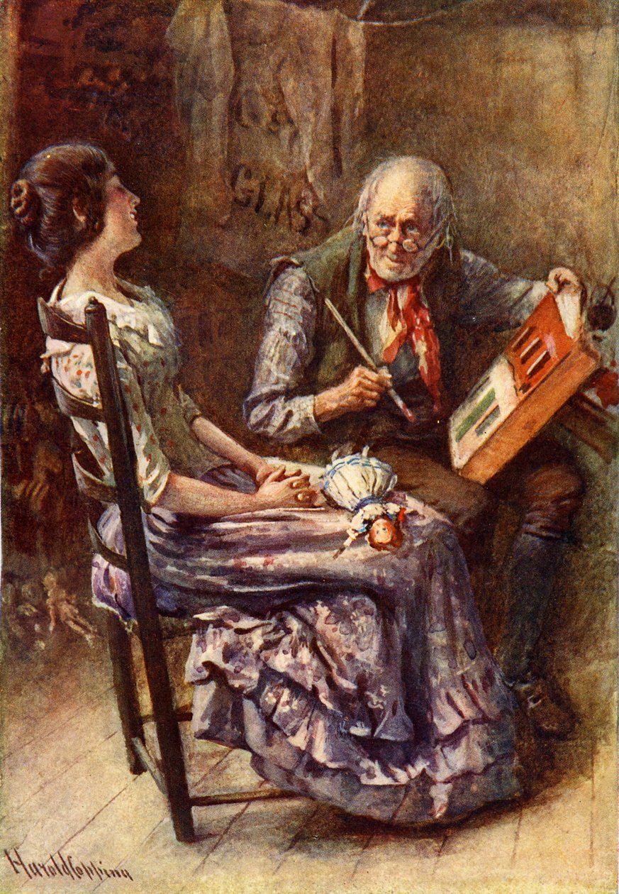 „Cricket on the Hearth” Charlesa Dickensa autorstwa Harold Copping