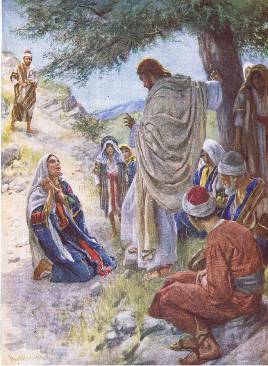 Wiara Marty, ilustracja z serii "Obrazki, które uczą korony", 1920 autorstwa Harold Copping