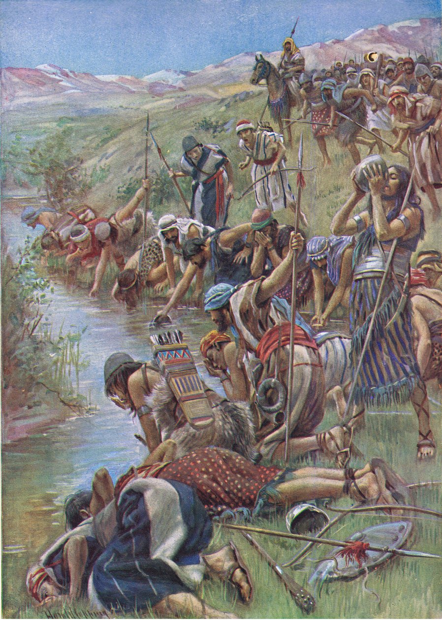 Człowiek, który dublował, ilustracja z serialu „Obrazki, które uczą korony”, 1920 autorstwa Harold Copping