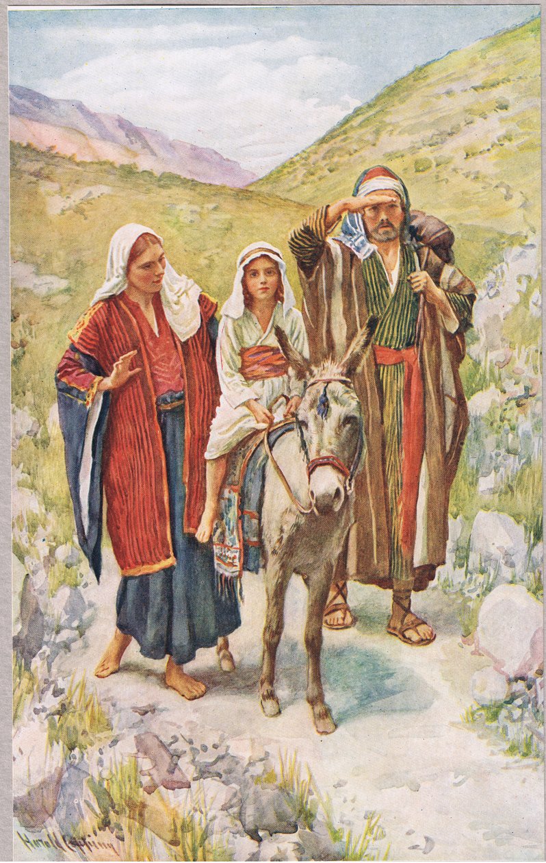 Powrót z Egiptu autorstwa Harold Copping