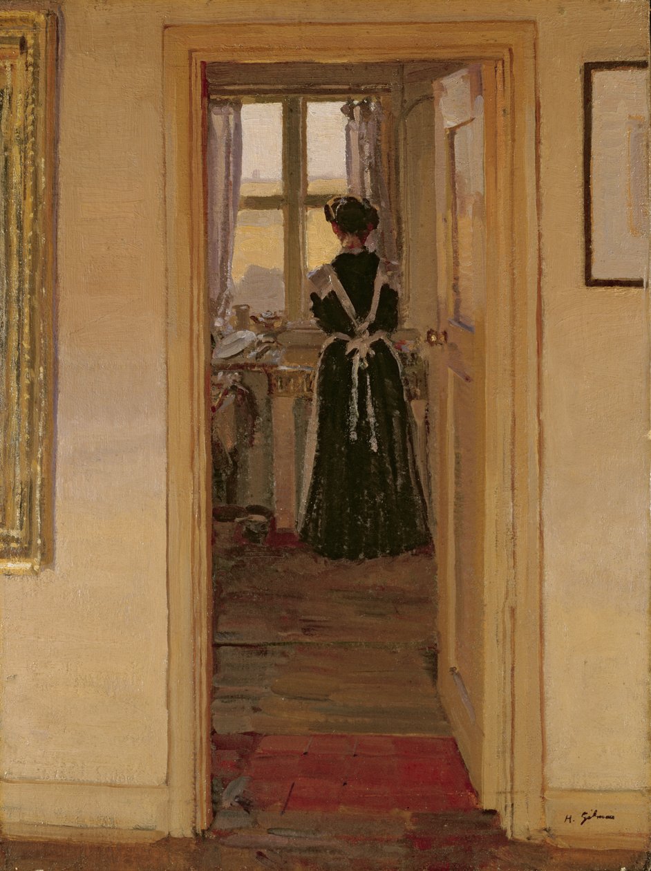 Kuchnia (olej na płótnie) autorstwa Harold Gilman