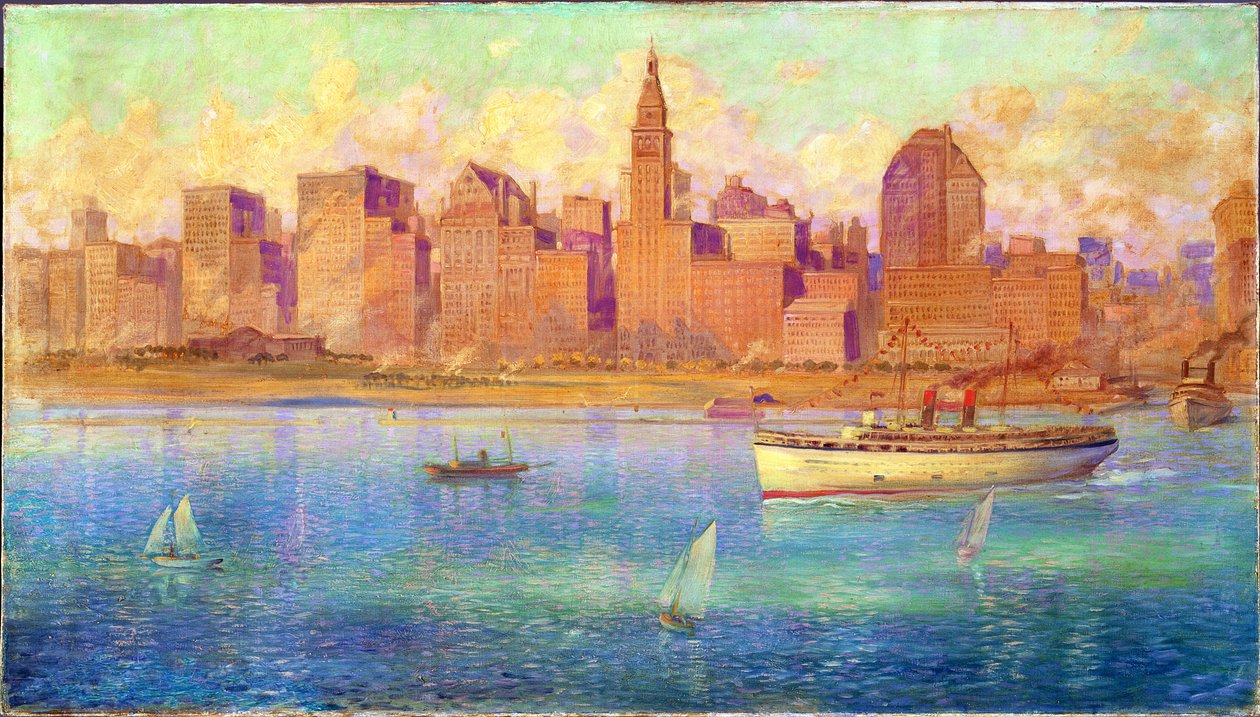 Lake Front, Chicago (olej na płótnie) autorstwa Harold Harrington Betts