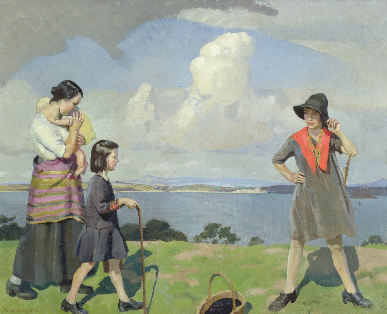 Spacer nad morzem, zbieracze jeżyn autorstwa Harold Harvey