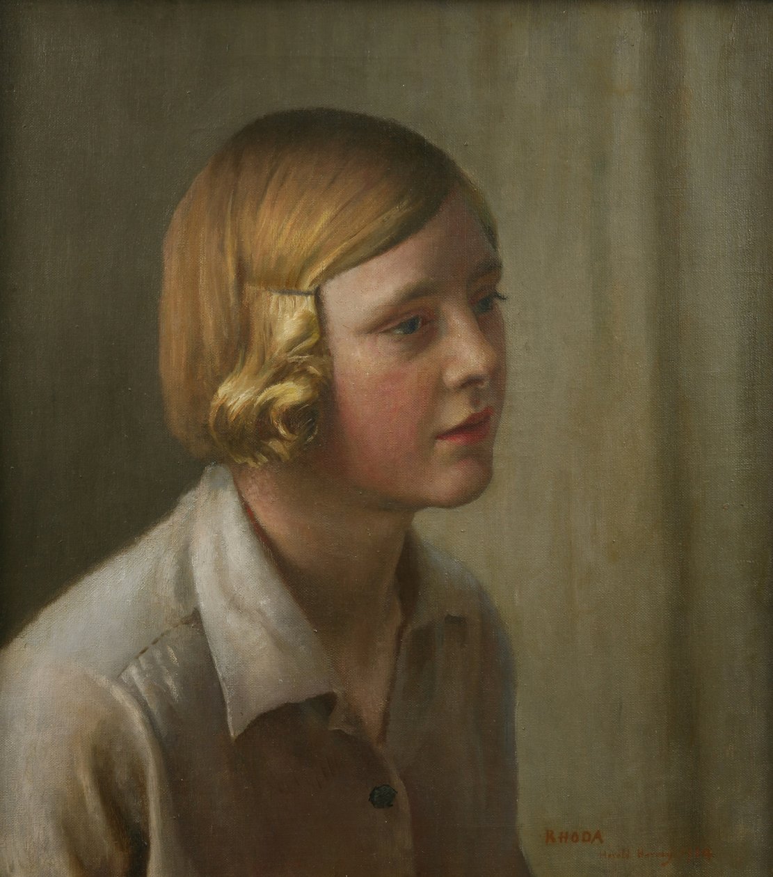 Portret Rhoda autorstwa Harold Harvey
