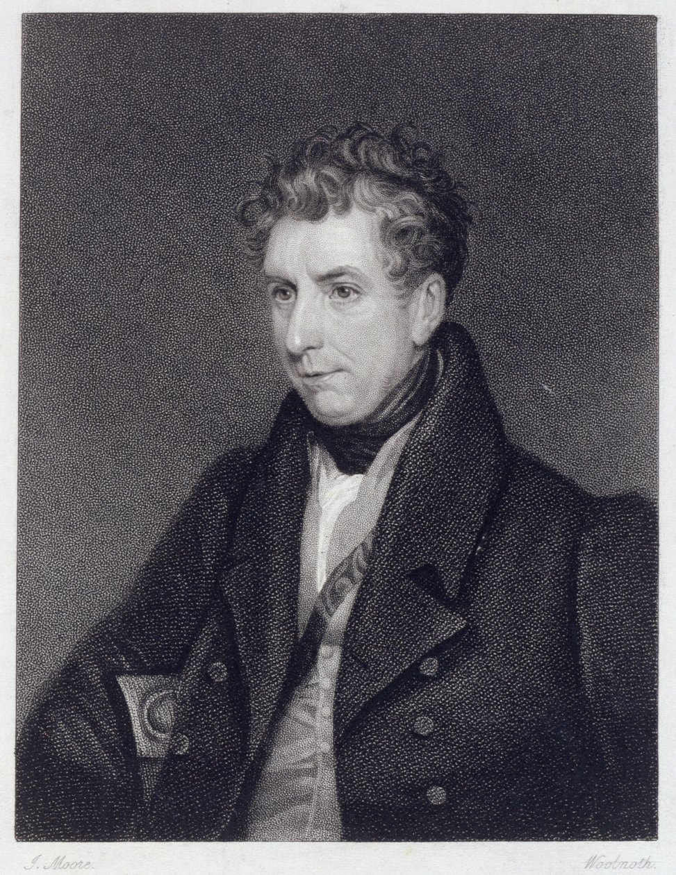 William Jerdan (1782-1869) grawerowany przez Woolnotha autorstwa Harriet Jane Moore