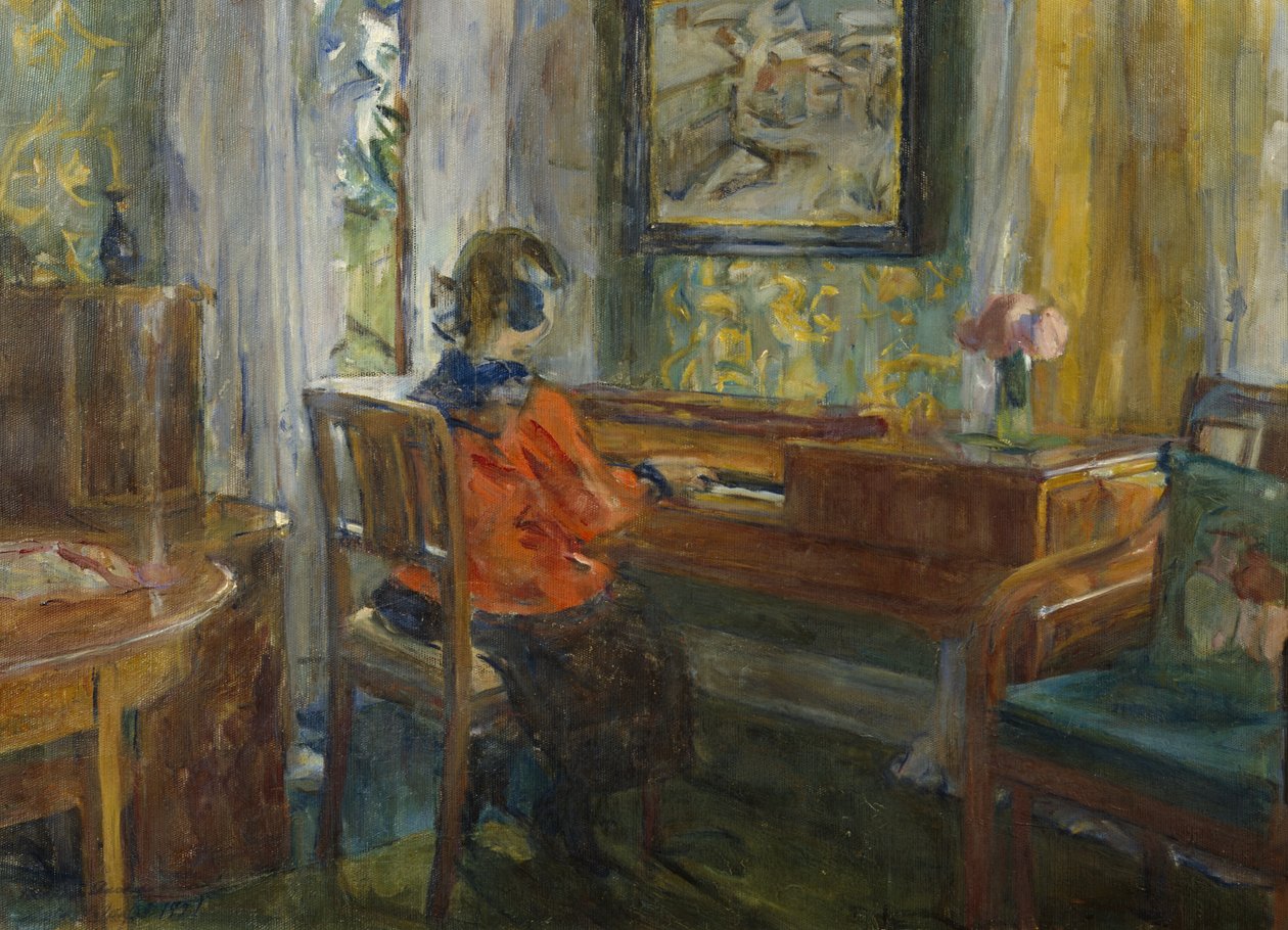 Na fortepianie prababki autorstwa Harriet Backer