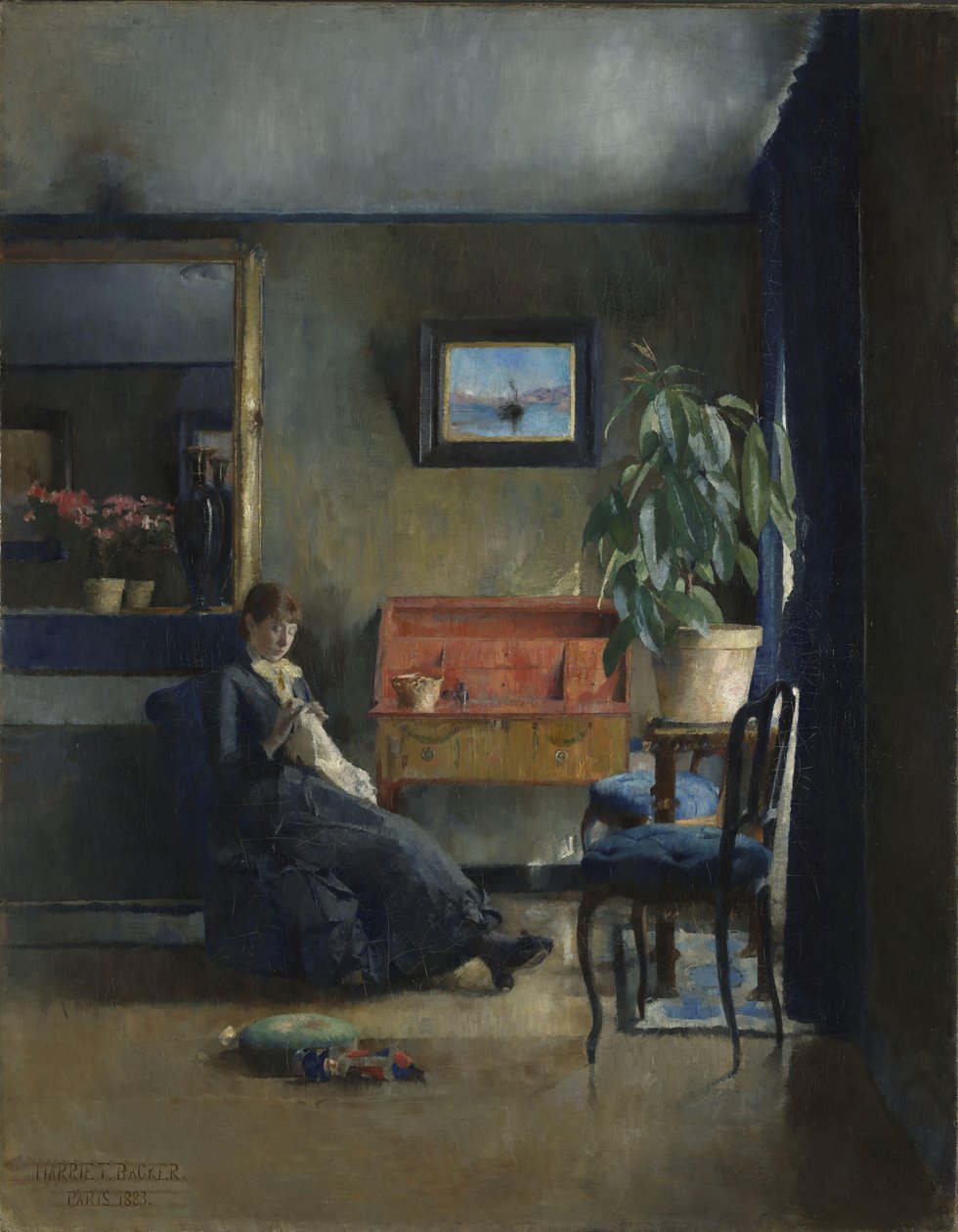 Niebieskie wnętrze autorstwa Harriet Backer