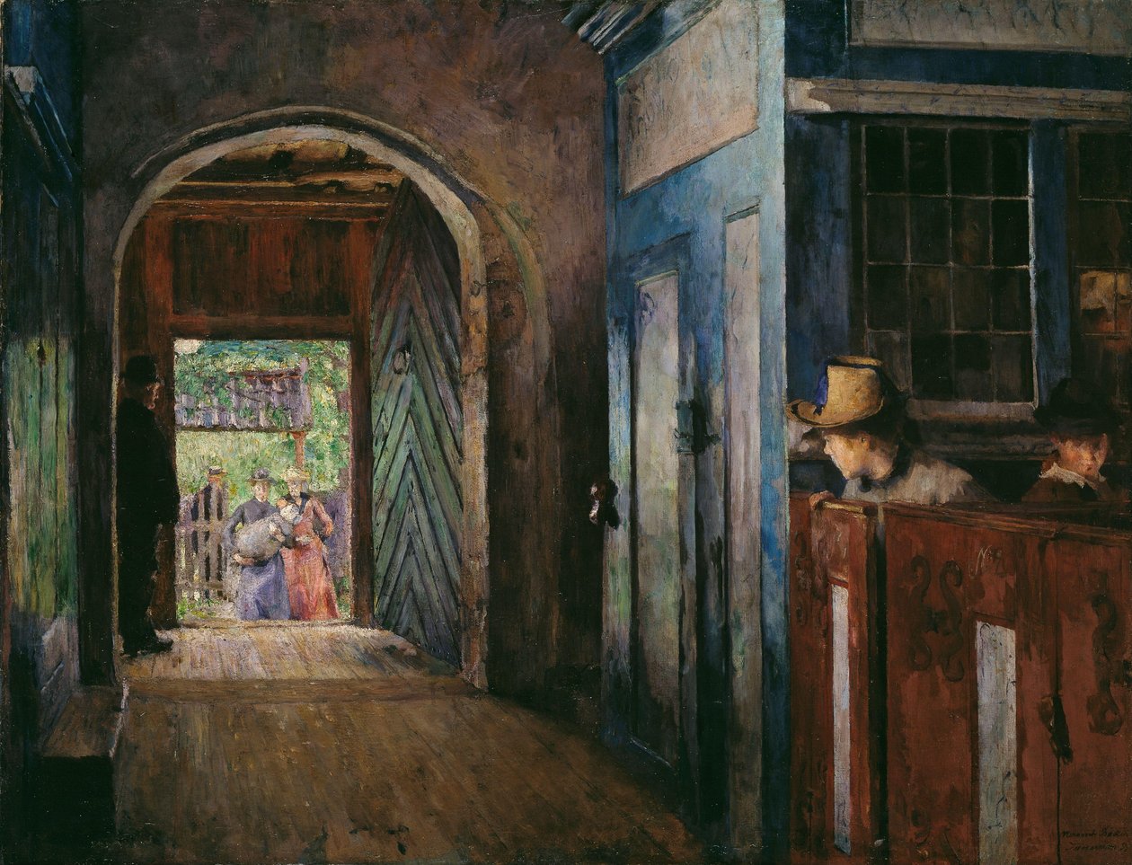 Chrzest w kościele Tanum, 1892 autorstwa Harriet Backer