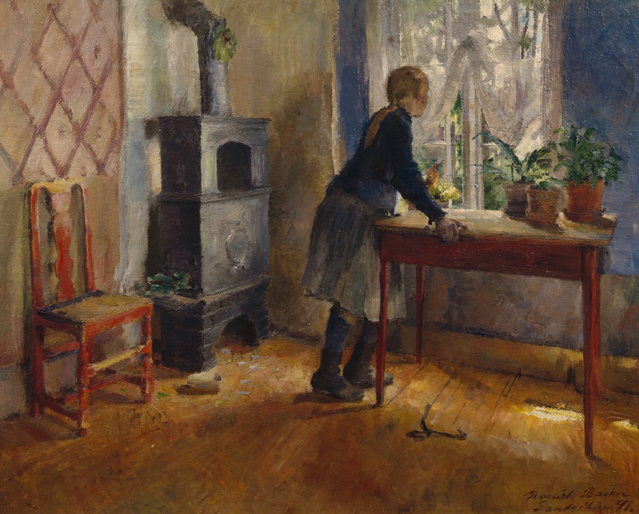 Dziewczyna przy oknie autorstwa Harriet Backer