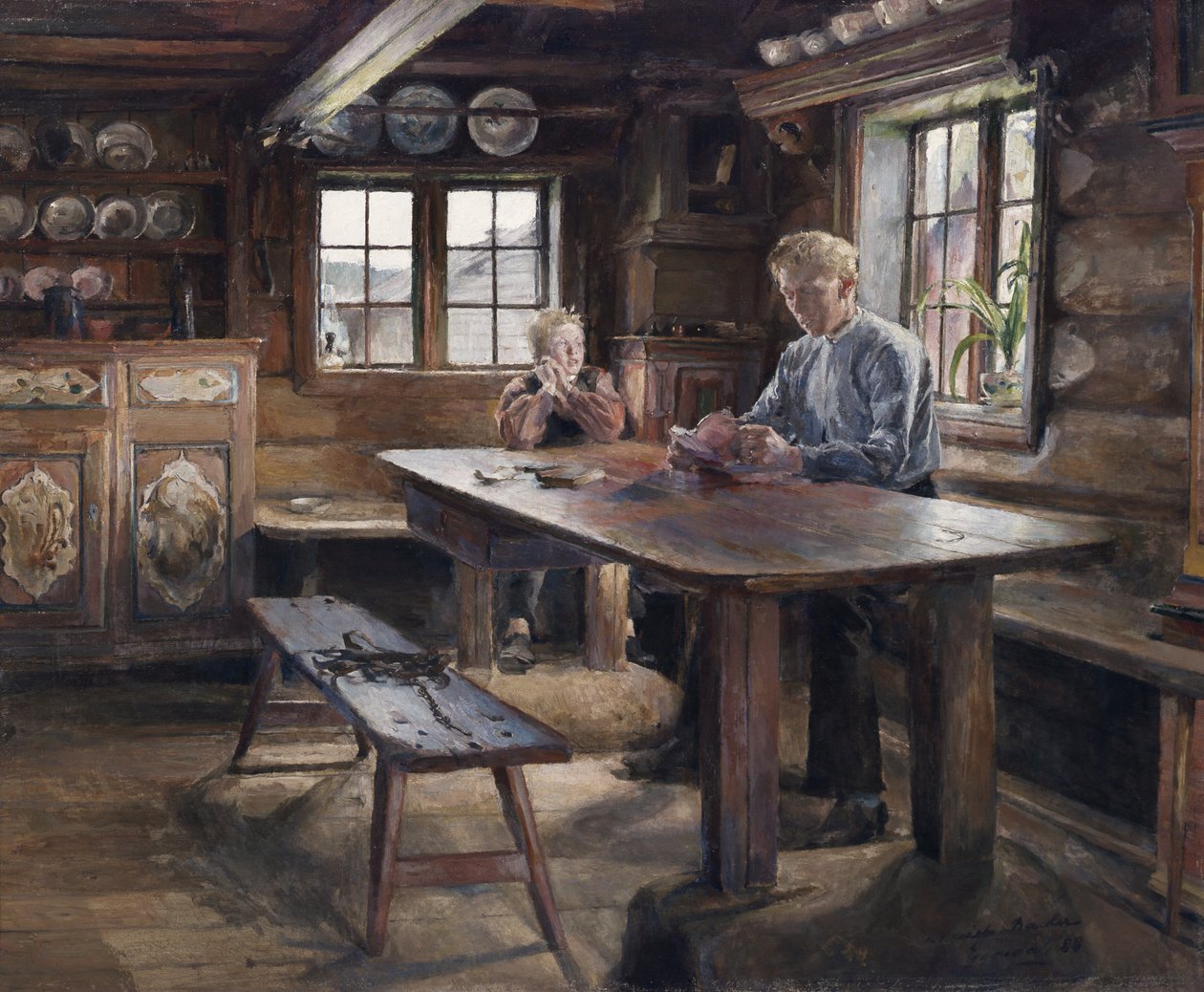 Wnętrze, praca domowa autorstwa Harriet Backer