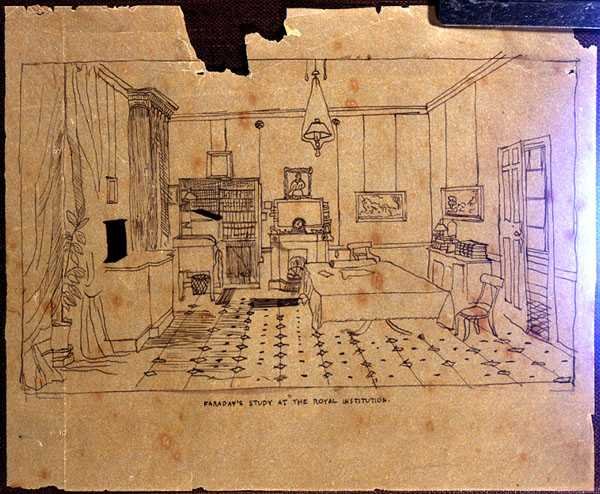Badanie Michaela Faradaya (1973-1867) w The Royal Institution autorstwa Harriet Jane Moore