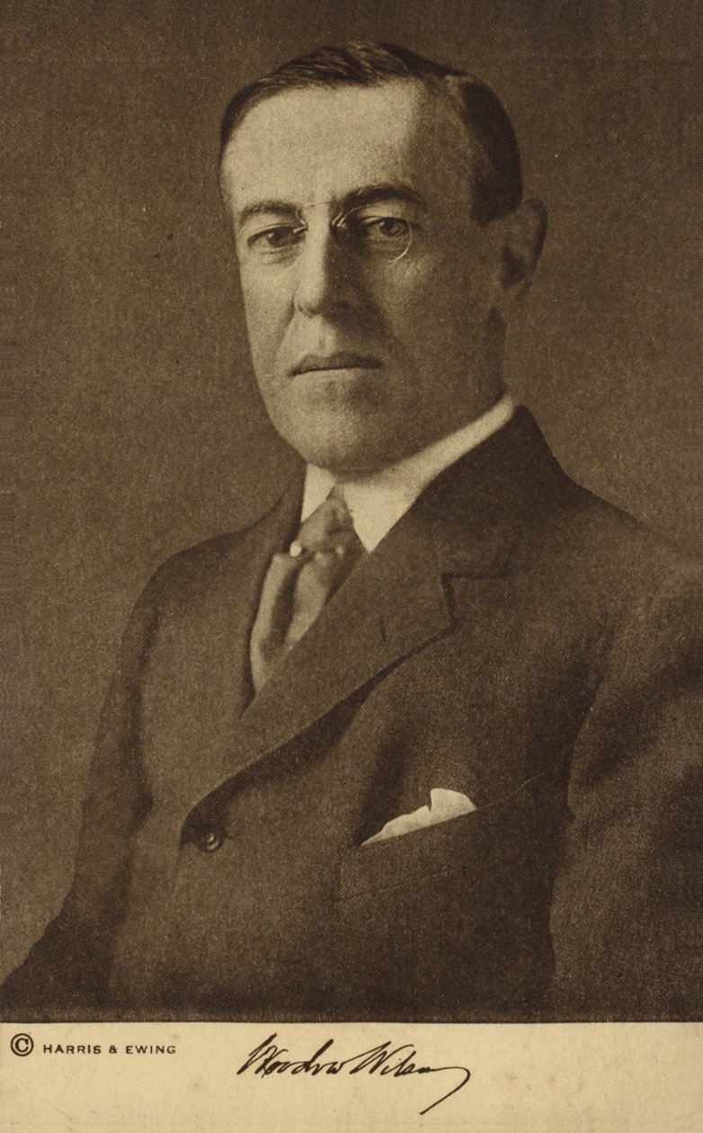 Woodrow Wilson (zdjęcie czarno-białe) autorstwa Harris & Ewing