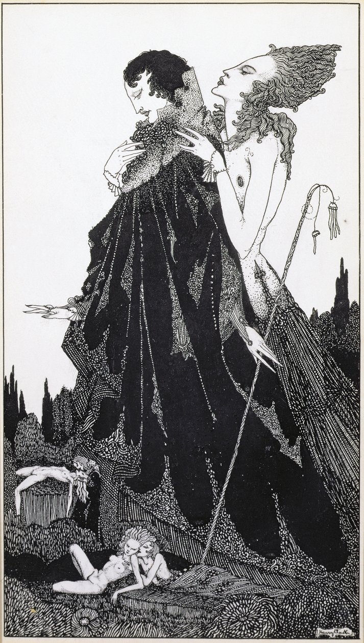 Ilustracja z „Selected Poems of Algernon Charles Swinburne Clarke”, wydanej w 1928 r. autorstwa Harry Clarke