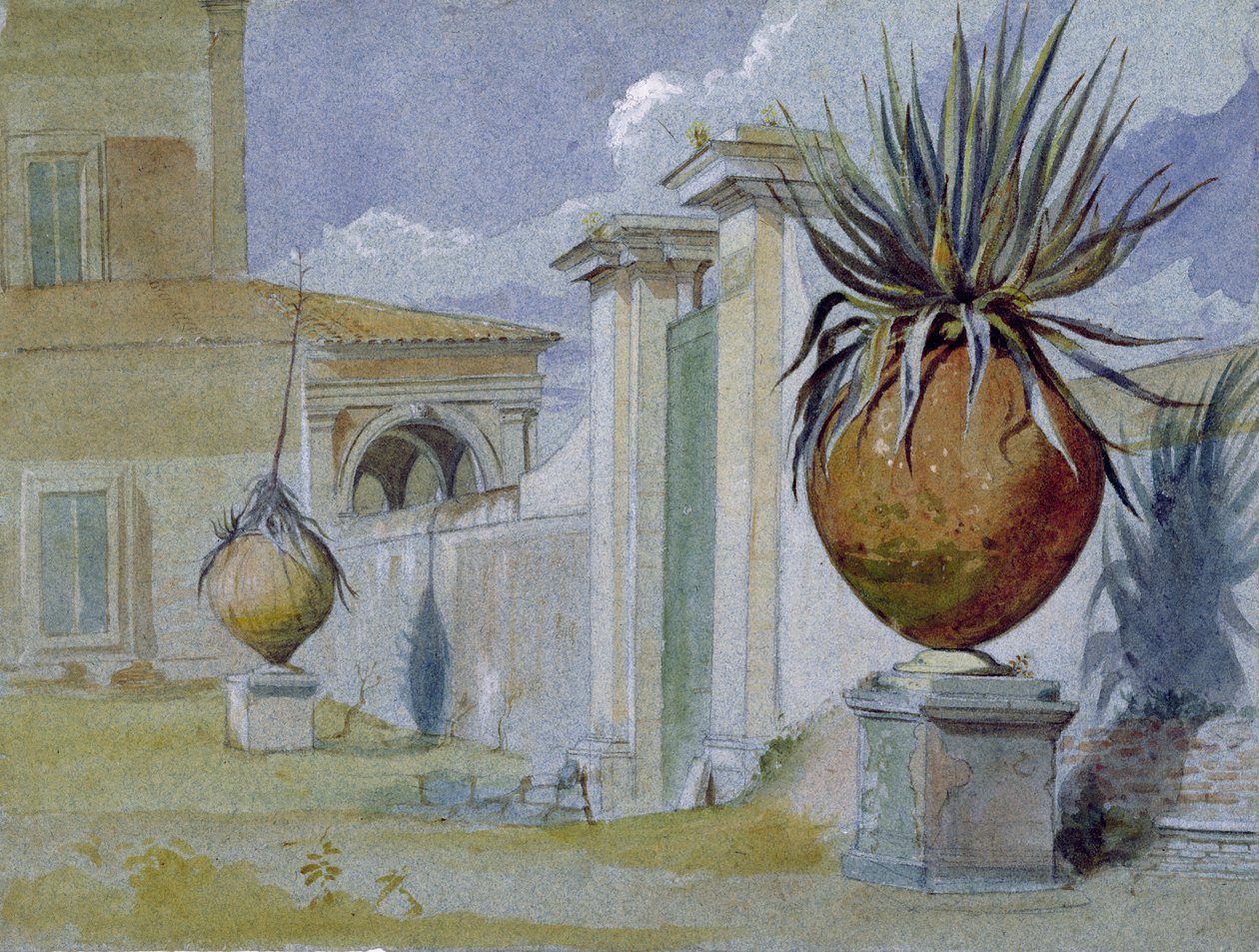 Villa Massimi, Rzym (wc i kolor nadwozia na papierze) autorstwa Harry John Johnson