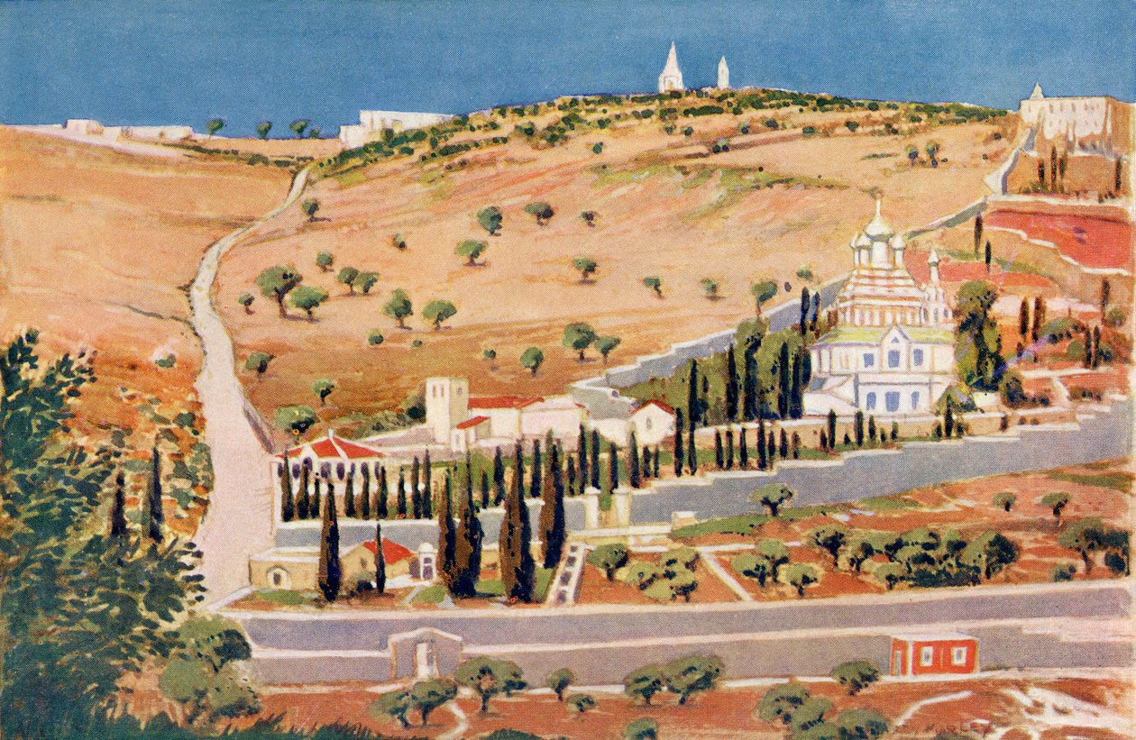 Góra Oliwna, Jerozolima, ok. 1910 r. autorstwa Harry Morley
