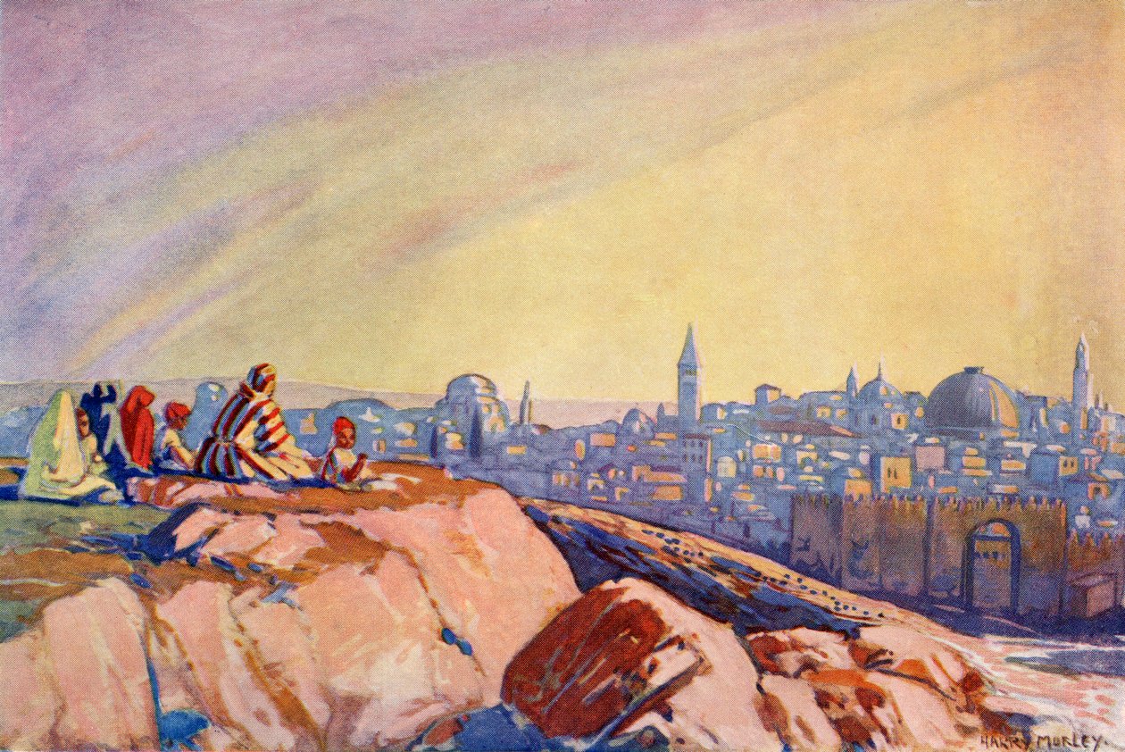 Widok Jerozolimy widziany z Golgoty, ok. 1910 autorstwa Harry Morley