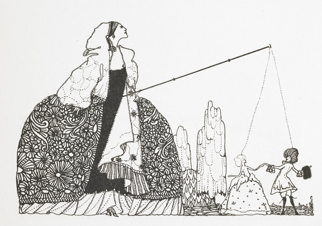 Kobieta jako władczyni marionetek. autorstwa Harry Clarke