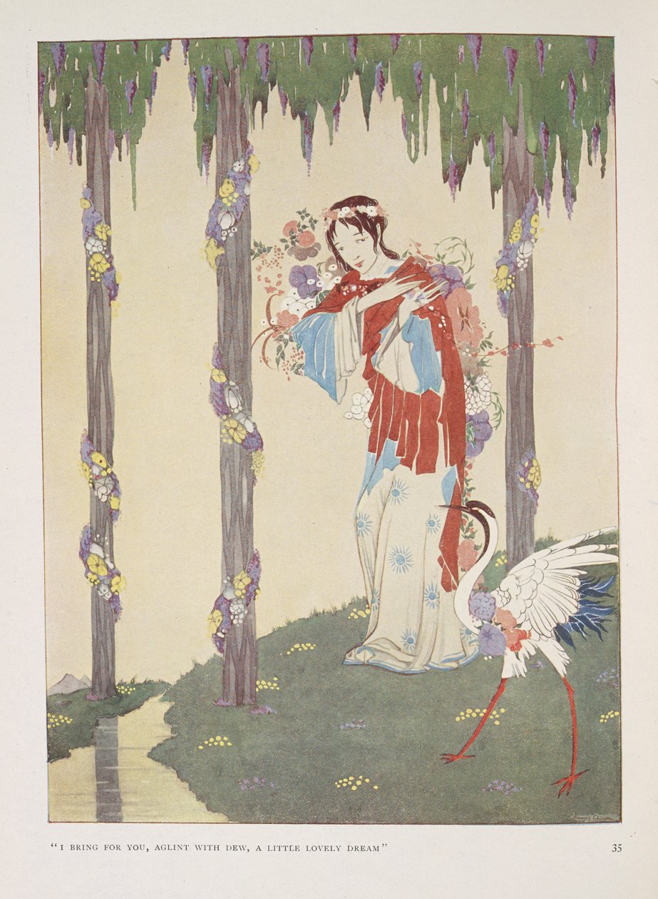 Kołysanka. „Przynoszę ci lśniącą rosą,   mały piękny sen” autorstwa Harry Clarke