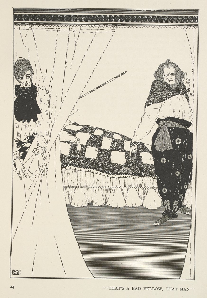 Wielki Mikołaj i Mały Mikołaj. To zły człowiek, ten człowiek. autorstwa Harry Clarke
