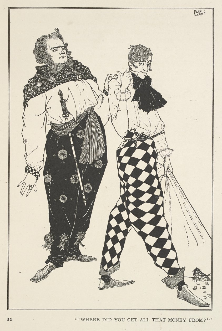 Wielki Mikołaj i Mały Mikołaj Skąd wziąłeś tyle pieniędzy? autorstwa Harry Clarke