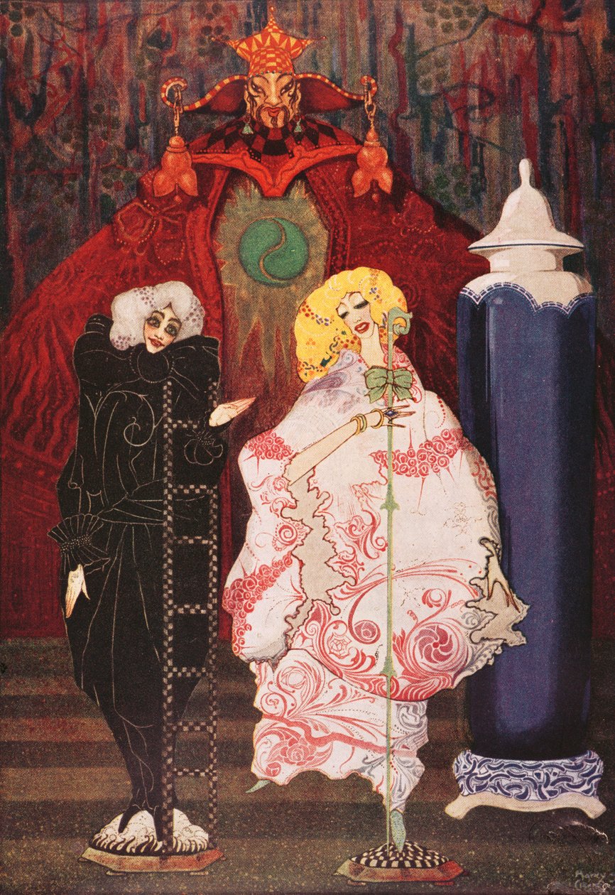 „Czy naprawdę masz odwagę?”, ilustracja z „Pasterzy i kominiarza”, Hansa Christiana Andersena autorstwa Harry Clarke