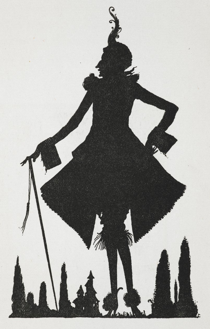 Ilustracja do opowiadania „Riquet z kępką”. autorstwa Harry Clarke