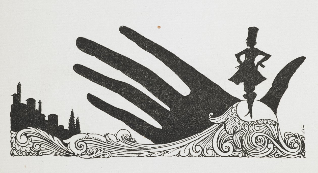 Ilustracja do opowiadania „mały kciuk”. autorstwa Harry Clarke