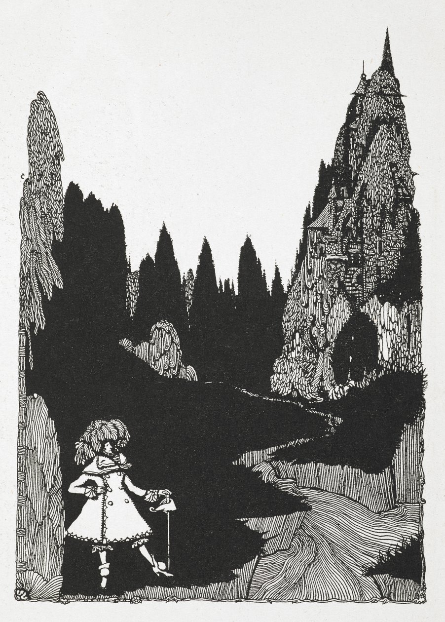 Ilustracja do opowiadania „mały kciuk”. autorstwa Harry Clarke