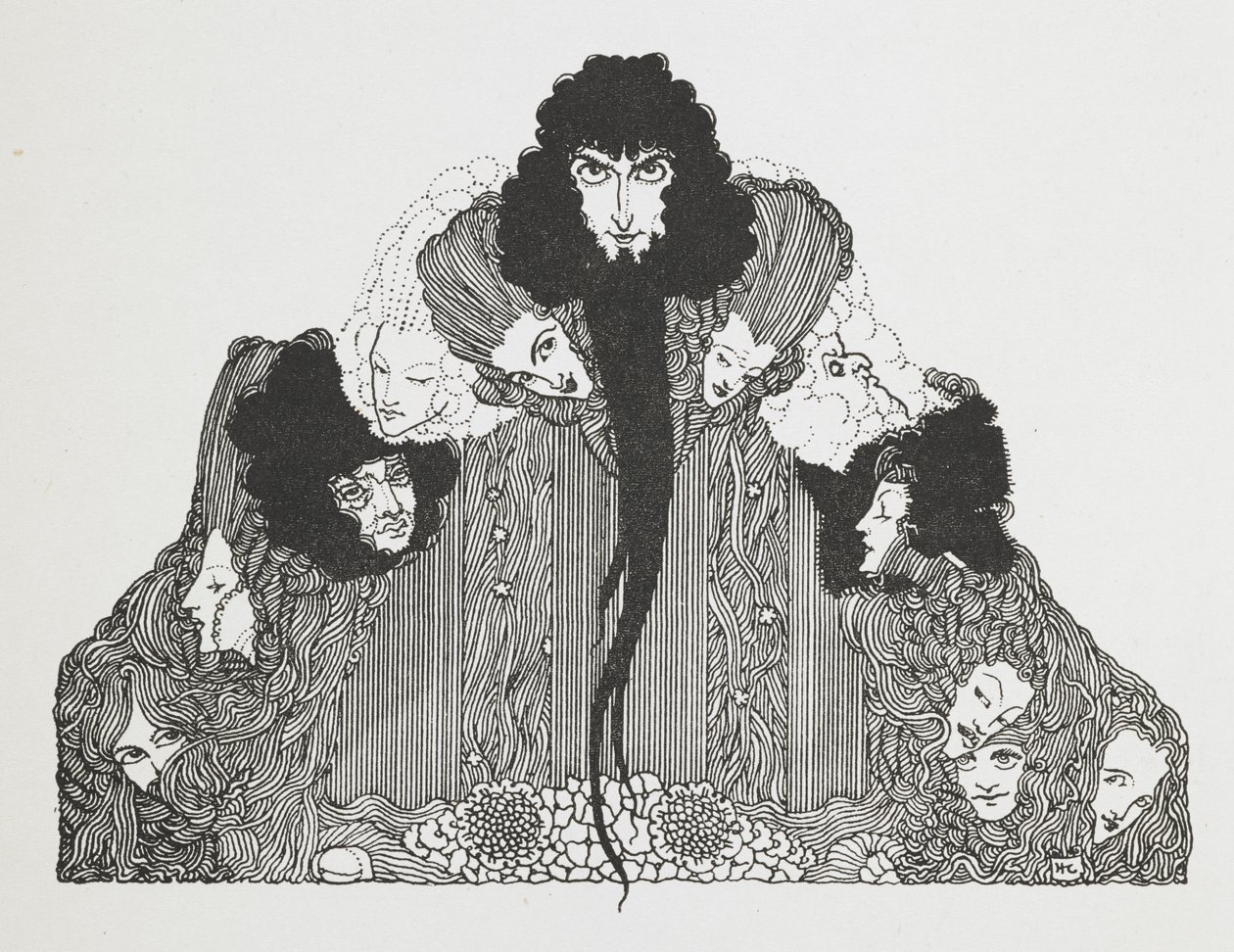 Ilustracja Sinobrodego. autorstwa Harry Clarke