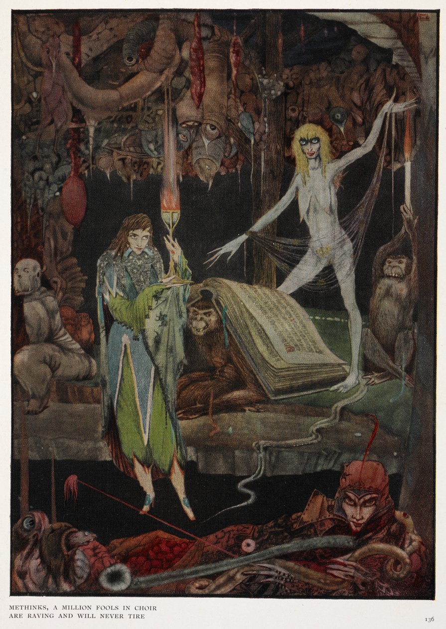 Wydaje mi się, że milion głupców w chórze szaleje i nigdy się nie znudzi autorstwa Harry Clarke