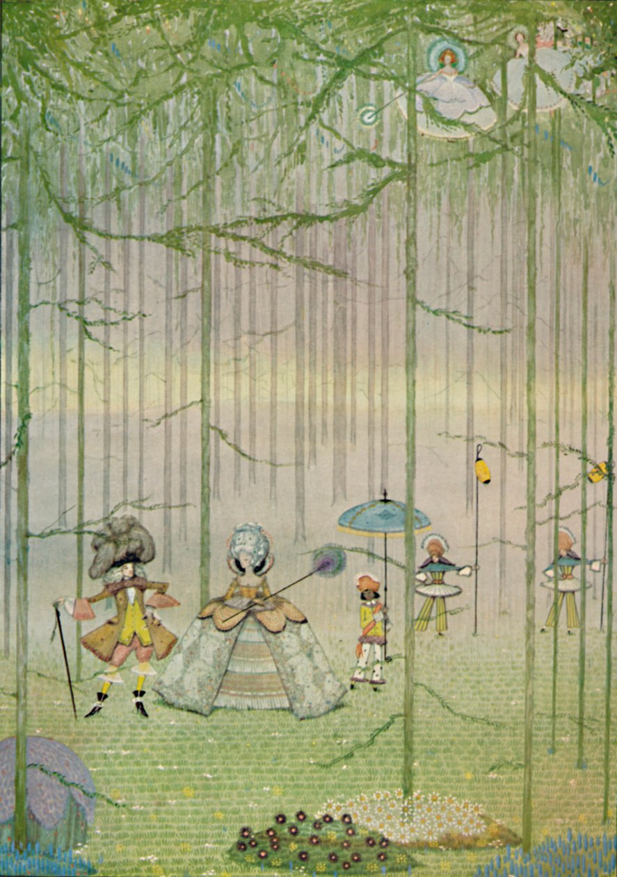 Riquet z kępką. Z bajek Charlesa Perraulta. Rysunek akwarelą, 1923 autorstwa Harry Clarke
