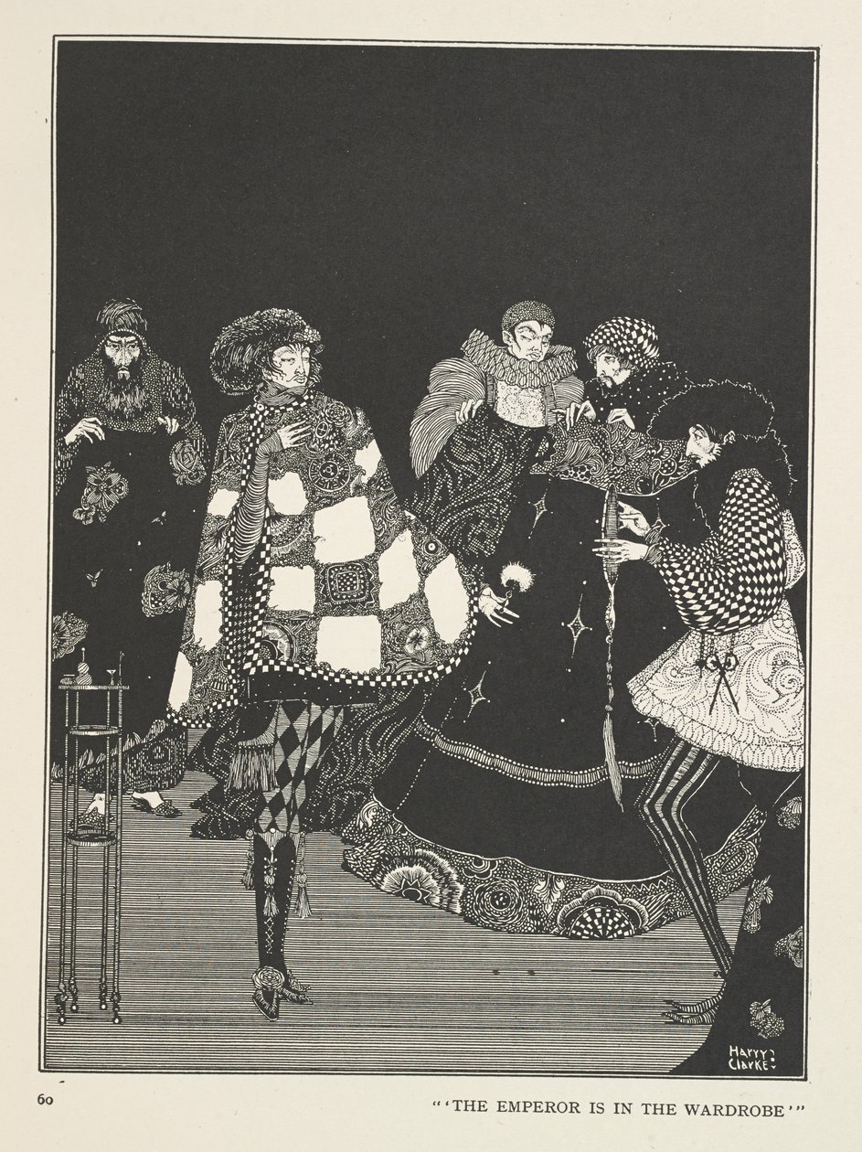 Nowe szaty króla Cesarz jest w szafie. autorstwa Harry Clarke