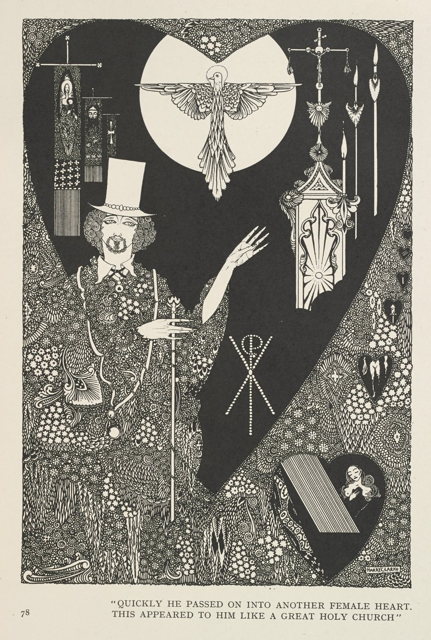 Kalosze Fortuny. Szybko przeszedł do innego Kobiecego Serca. To wydawało mu się wielkim Świętym Kościołem. autorstwa Harry Clarke
