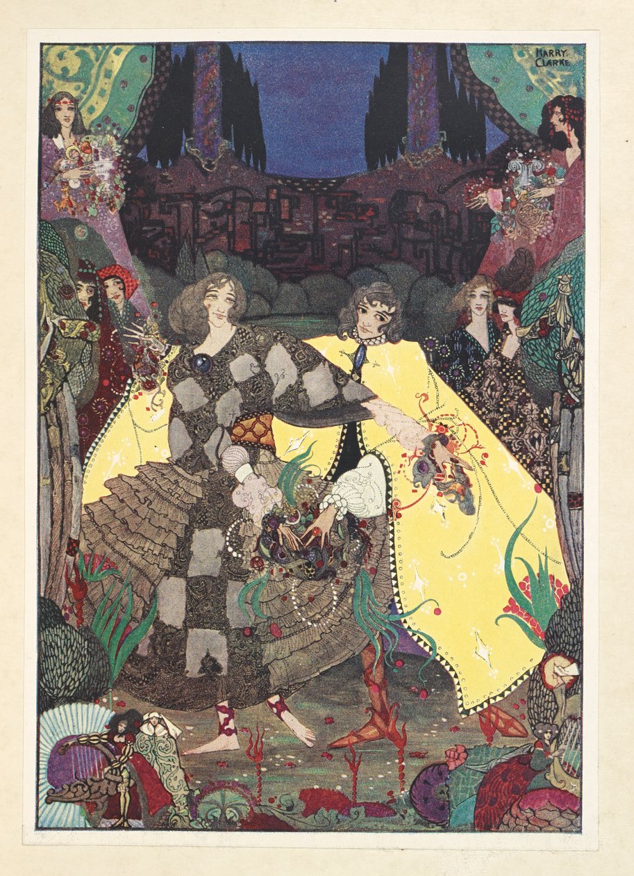 Ogród Raju. „Teraz zaczniemy tańczyć!” wołały wróżki. autorstwa Harry Clarke