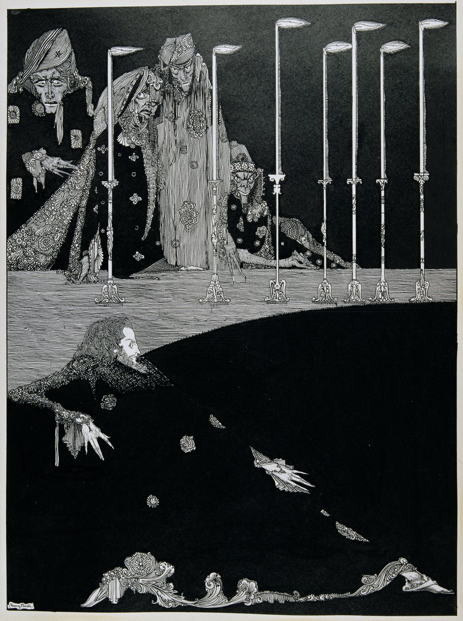 The Pit and the Pendulum, c.1923 (pióro i atrament) autorstwa Harry Clarke