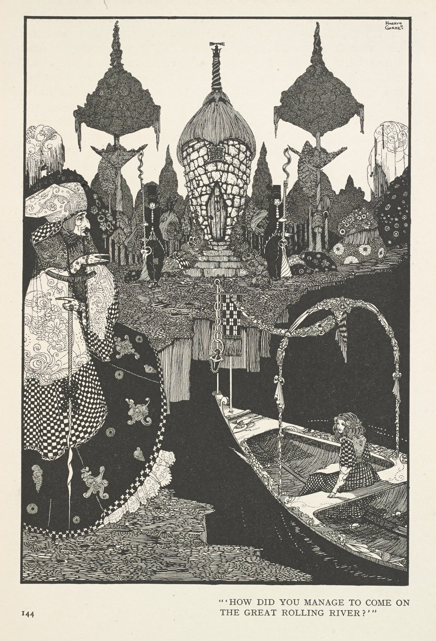 Królowa Śniegu. Jak udało ci się dostać na wielką, płynącą rzekę? autorstwa Harry Clarke