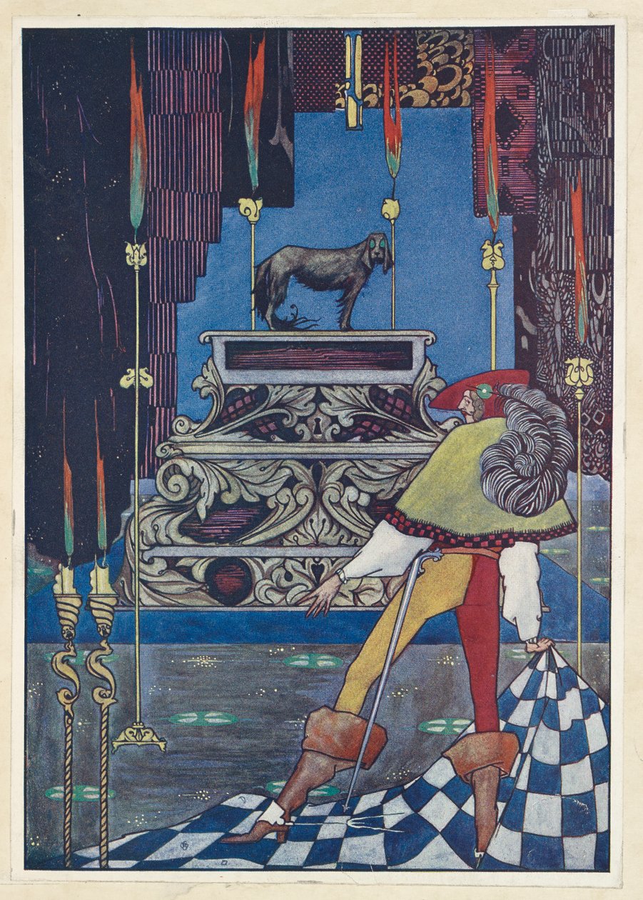 Pudełko Tindera Siedział tam pies z oczami wielkimi jak filiżanki. autorstwa Harry Clarke